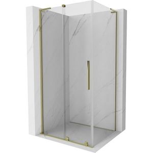 MEXEN/S - Velar L sprchovací kút, posuvné dvere 90 x 100, transparent, zlato 871-090-100-03-50 vyobraziť