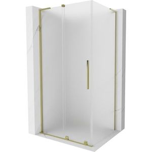 MEXEN/S - Velar L sprchovací kút, posuvné dvere 90 x 100, dekor, zlato 871-090-100-33-50 vyobraziť
