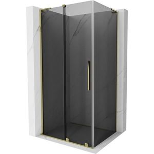MEXEN/S - Velar L sprchovací kút, posuvné dvere 120 x 100, grafit, zlato 871-120-100-43-50 vyobraziť
