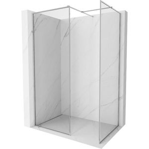MEXEN/S - Kyoto-F Sprchová zástena WALK-IN s rámom 145 x 80, transparent 8 mm, chróm 800-145-202-04-00-080 vyobraziť