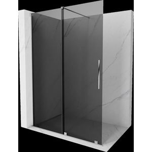 MEXEN/S - Velar Sprchová zástena posuvná Walk-in 140 x 200, grafit 8 mm, chróm 871-140-000-43-01 vyobraziť