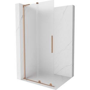 MEXEN/S - Velar L Sprchová zástena posuvná Walk-in 100 x 200, dekor 8 mm, meď kartáčovaná 871-100-003-33-65 vyobraziť
