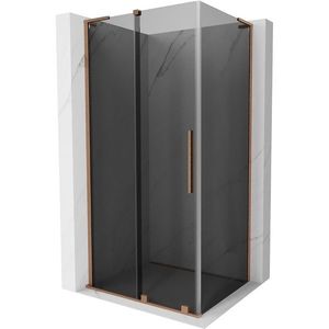 MEXEN/S - Velar L sprchovací kút, posuvné dvere 100 x 80, grafit, meď kartáčovaná 871-100-080-43-65 vyobraziť