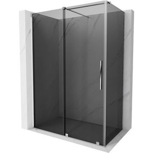 MEXEN/S - Velár sprchovací kút, posuvné dvere 140 x 80, grafit, chróm 871-140-080-41-01 vyobraziť
