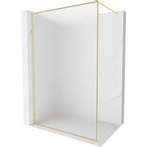 MEXEN/S - Kioto-F Sprchová zástena WALK-IN s rámom 100 x 202, dekor 8 mm, zlato kefovaná 800-100-104-55-30 vyobraziť
