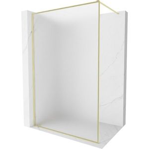MEXEN/S - Kioto-F Sprchová zástena WALK-IN s rámom 120 x 202, dekor 8 mm, zlato kefovaná 800-120-104-55-30 vyobraziť
