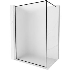 MEXEN/S - Kyoto-XF Sprchová zástena WALK-IN s rámom 110 x 202, dekor 10 mm, čierna 800-110-104-70-30-X vyobraziť