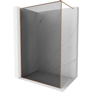 MEXEN/S - Kyoto-XF Sprchová zástena WALK-IN s rámom 120 x 202, grafit 10 mm, meď kartáčovaná 800-120-104-65-40-X vyobraziť