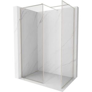 MEXEN/S - Kyoto-F Sprchová zástena WALK-IN s rámom 125 x 70, transparent 8 mm, nikel kartáčovaný 800-125-202-04-97-070 vyobraziť