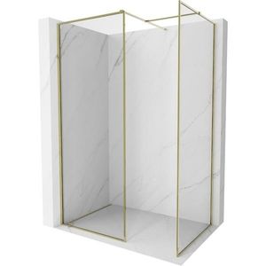 MEXEN/S - Kyoto-F Sprchová zástena WALK-IN s rámom 150 x 120, transparent 8 mm, zlato 800-150-202-04-50-120 vyobraziť
