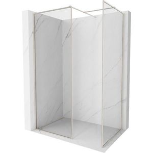 MEXEN/S - Kioto-F Sprchová zástena WALK-IN s rámom 160 x 110, transparent 8 mm, nikel kartáčovaný 800-160-202-04-97-110 vyobraziť