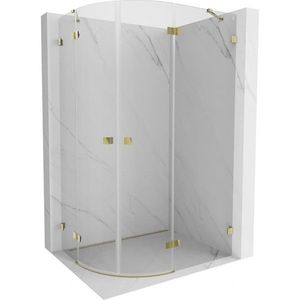 MEXEN/S - Lunar sprchovací kút štvrťkruh krídlový pravá 100 x 90, transparent, zlato 833-100P-090L-50-00 vyobraziť