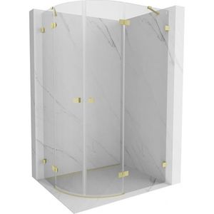 MEXEN/S - Lunar sprchovací kút štvrťkruh krídlový pravá 100 x 90, transparent, zlato kartáčovaná 833-100P-090L-55-00 vyobraziť