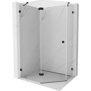 MEXEN/S - Lunar sprchovací kút päťboký krídlový ľavá 100 x 80, transparent, čierna 831-100L-080P-70-00-L vyobraziť