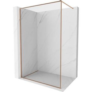 MEXEN/S - Kioto-F Sprchová zástena WALK-IN s rámom 55 x 202, transparent 8 mm, meď kartáčovaná 800-055-104-65-00 vyobraziť