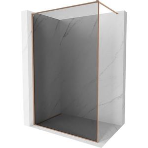 MEXEN/S - Kioto-F Sprchová zástena WALK-IN s rámom 90 x 202, grafit 8 mm, meď kartáčovaná 800-090-104-65-40 vyobraziť