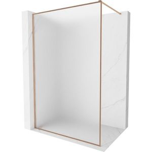 MEXEN/S - Kioto-F Sprchová zástena WALK-IN s rámom 100 x 202, dekor 8 mm, meď kartáčovaná 800-100-104-65-30 vyobraziť