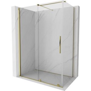 MEXEN/S - Velár sprchovací kút 130 x 70, transparent, zlatá 871-130-070-01-50 vyobraziť
