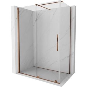MEXEN/S - Velár sprchovací kút 130 x 70, transparent, ružové zlato 871-130-070-01-60 vyobraziť