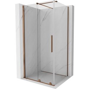 MEXEN/S - Velár sprchovací kút 130 x 80, transparent, ružové zlato 871-130-080-01-60 vyobraziť