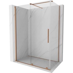 MEXEN/S - Velár sprchovací kút 130 x 70, transparent, kartáčovaná meď 871-130-070-01-65 vyobraziť