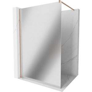 MEXEN/S - Kioto Sprchová zástena WALK-IN 70 x 200, zrkadlové 8 mm, meď kartáčovaná 800-070-101-65-50 vyobraziť