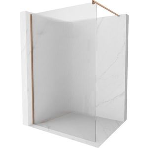 MEXEN/S - Kioto Sprchová zástena WALK-IN 80 x 200, prúžky 8 mm, meď kartáčovaná 800-080-101-65-09 vyobraziť