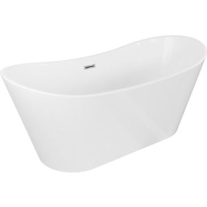 MEXEN/S - Montana vaňa voľne stojaca 150 x 75, biela, sifón a prepad chróm 52011507500-01 vyobraziť
