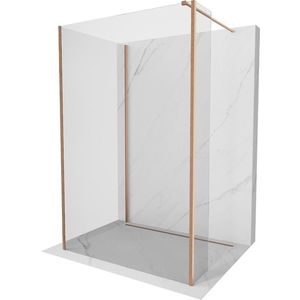 MEXEN/S - Kioto Sprchová zástena WALK-IN 110 x 90 x 40, transparent, meď kartáčovaná 800-110-090-221-65-00-040 vyobraziť