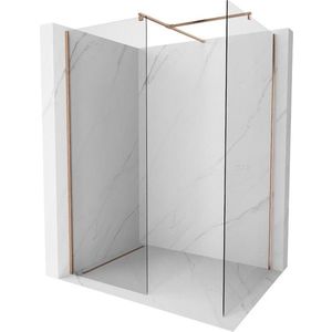 MEXEN/S - Kyoto Sprchová zástena WALK-IN 115 x 70, transparent, meď kartáčovaná 800-115-202-65-00-070 vyobraziť