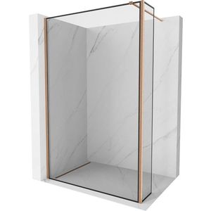 MEXEN/S - Kioto Sprchová zástena WALK-IN 110 x 30, čierny vzor, meď kartáčovaná 800-110-212-65-70-030 vyobraziť