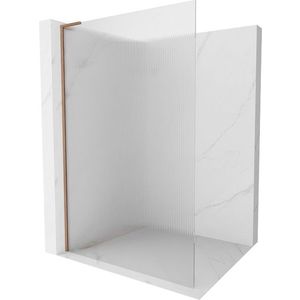 MEXEN/S - Kioto L Sprchová zástena WALK-IN 110 x 200, prúžky, meď kartáčovaná 800-110-103-65-09 vyobraziť
