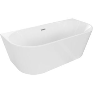 MEXEN/S - Oval vaňa voľne stojaca nástenná 140 x 75, biela, sifón a prepad chróm 52671407500-01 vyobraziť