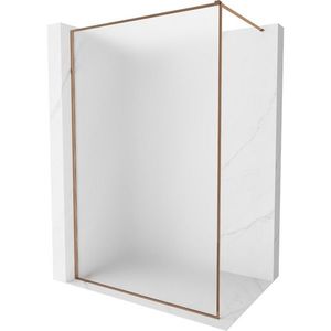 MEXEN/S - Kioto-F Sprchová zástena WALK-IN s rámom 70 x 202, dekor 8 mm, ružové zlato 800-070-104-60-30 vyobraziť
