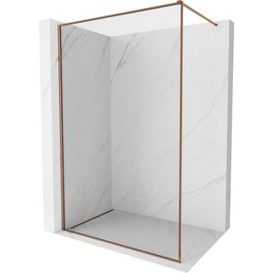 MEXEN/S - Kyoto-F Sprchová zástena WALK-IN s rámom 75 x 202, transparent 8 mm, ružové zlato 800-075-104-60-00 vyobraziť