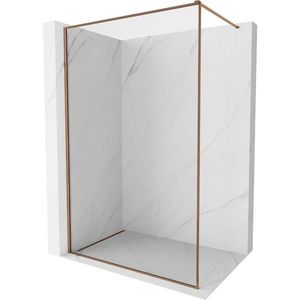 MEXEN/S - Kyoto-F Sprchová zástena WALK-IN s rámom 125 x 202, transparent 8 mm, ružové zlato 800-125-104-60-00 vyobraziť