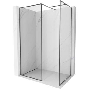 MEXEN/S - Kyoto-F Sprchová zástena WALK-IN s rámom 155 x 120, transparent 8 mm, grafit kartáčovaná 800-155-202-04-66-120 vyobraziť