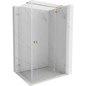MEXEN/S - Lunar T sprchovací kút dvere krídlové pravá 135 x 120, transparent, zlato 834T-135-120-50-00-P vyobraziť