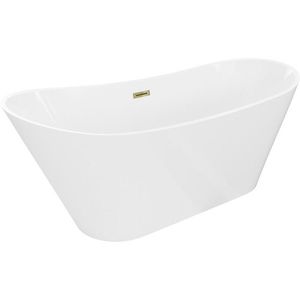 MEXEN/S - Dora voľne stojaca vaňa 160 x 75, biela, sifón a prepad zlatá 52071607500-50 vyobraziť