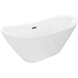 MEXEN/S - Lotos voľne stojaca vaňa 180 x 75, biela, sifón a prepad čierna 52051807700-70 vyobraziť