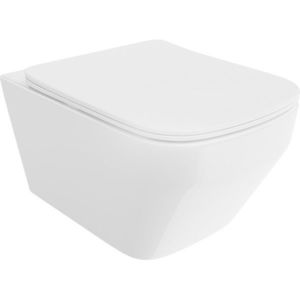 MEXEN/S - Riva Závesná WC misa Rimless Tornado vrátane sedátka s slow slim, duroplast, biela lesk 30630200T vyobraziť
