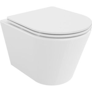 MEXEN/S - Rico Závesná WC misa Rimless Tornado vrátane sedátka s slow slim, duroplast, biela lesk 30720300T vyobraziť