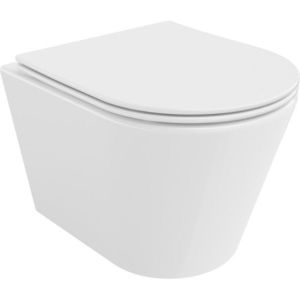 MEXEN/S - Rico Závesná WC misa Rimless Tornado vrátane sedátka s slow slim, duroplast, biela lesk 30720400T vyobraziť