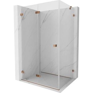 MEXEN/S - Lunar-F sprchovací kút skladacie dvere ľavá 90 x 70, transparent, różowe złot 836-090-070-60-00-L vyobraziť