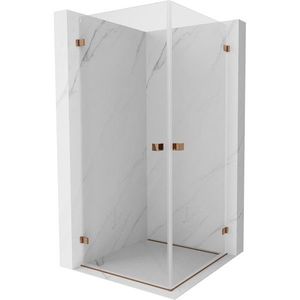 MEXEN/S - Lunar-B Duo sprchovací kút dvere krídlové 85 x 85, transparent, ružové zlato 832-085L-085P-60-00 vyobraziť