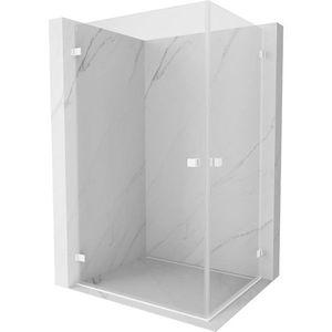 MEXEN/S - Lunar-B Duo sprchovací kút dvere krídlové 100 x 80, transparent, biela 832-100L-080P-20-00 vyobraziť