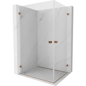 MEXEN/S - Lunar-B Duo sprchovací kút dvere krídlové 100 x 90, transparent, ružové zlato 832-100L-090P-60-00 vyobraziť