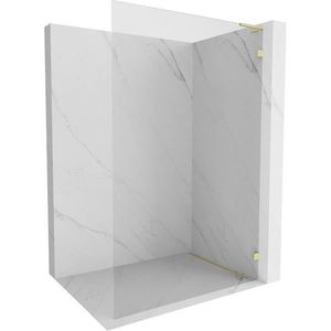 MEXEN/S - Lunar L Sprchová zástena WALK-IN pravá 110 x 200, transparent 8 mm, zlato kefovaná 830L-110-000-55-00-P vyobraziť