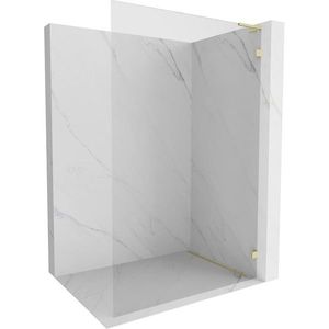MEXEN/S - Lunar L Sprchová zástena WALK-IN pravá 120 x 200, transparent 8 mm, zlato kefovaná 830L-120-000-55-00-P vyobraziť