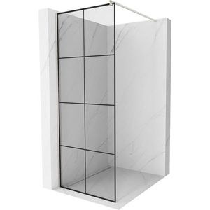 MEXEN/S - Kioto Sprchová zástena WALK-IN 90 x 200, čierny vzor 8 mm, nikel kefovaná 800-090-101-97-77 vyobraziť